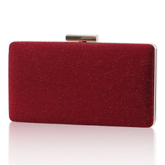 Women Shining Fabric Evening Bag Champagne Party Wedding Clutch Purse