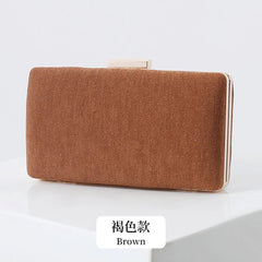 Women Shining Fabric Evening Bag Champagne Party Wedding Clutch Purse