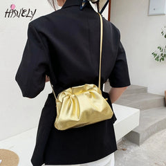 Dumplings Women Messenger Bag Retro Golden Cloud Female Crossbody Shoulder Bag