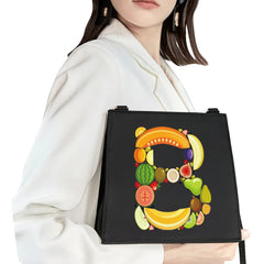 Square Bag Initial Name Letter Pattern Printing Commuter Bag