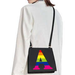 Square Letter Pattern Commuter Bag Woman Shoulder Evening Handbag