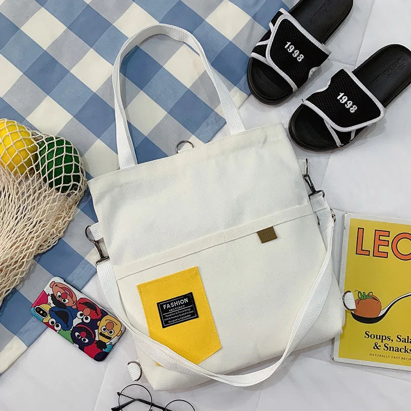 Japanese Literary Canvas Handbag