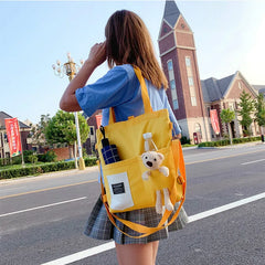 Japanese Literary Canvas Handbag