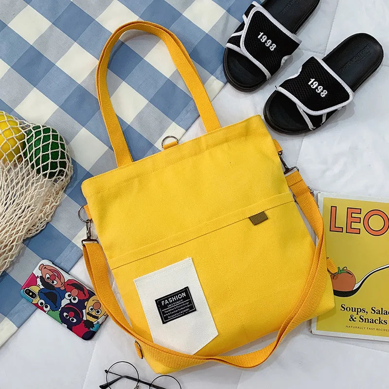 Japanese Literary Canvas Handbag