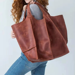 Large-capacity Women's Shoulder Bag Soft Leather Tote