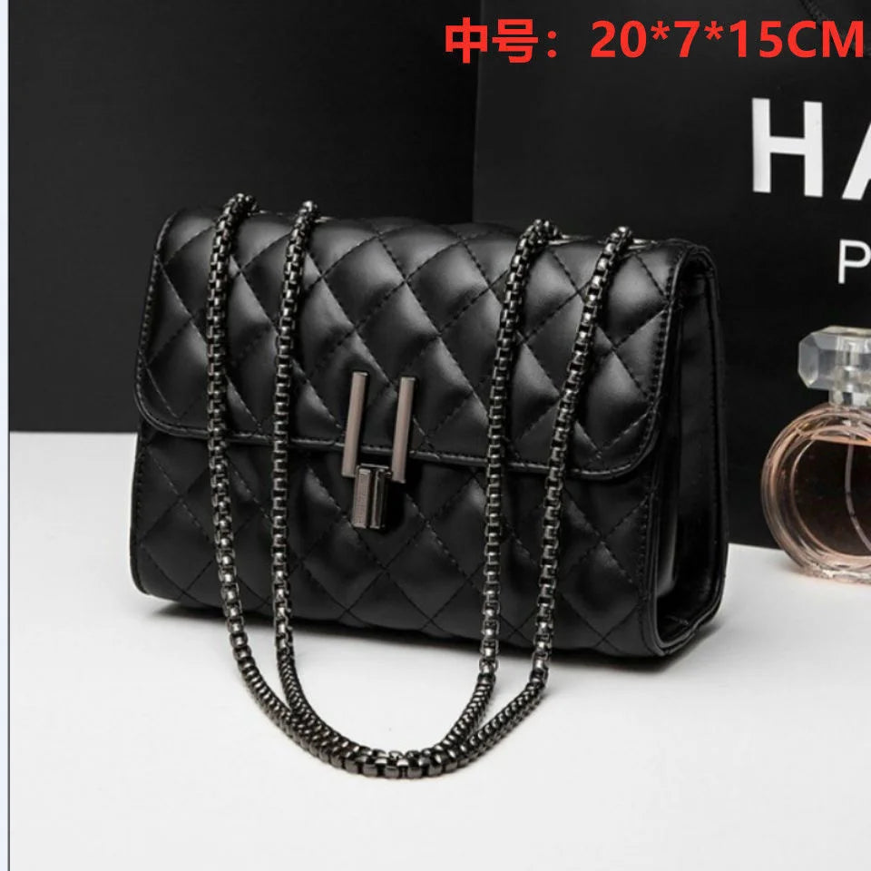 Female Shoulder Bag Chain Messenger Bag Student Leather Handbag