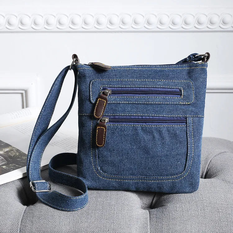 Denim Tote Shoulder Bag Ladies Big Purses Crossbody Women Messenger Bag