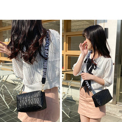 Women's Lingge Embroidery Messenger Bag Crossbody Shoulder Phone