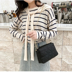 Women's Lingge Embroidery Messenger Bag Crossbody Shoulder Phone