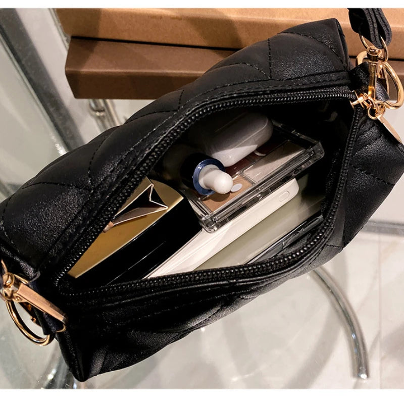 Women's Lingge Embroidery Messenger Bag Crossbody Shoulder Phone