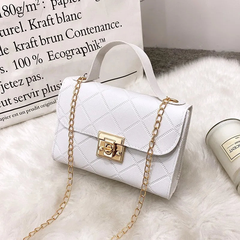 Small Messenger Handbag Women Shoulder Bag Embossed Ladies C