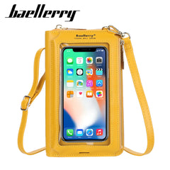 Small Women Bag Female Transparent Phone Bag Women Top Phone Pocket Yellow