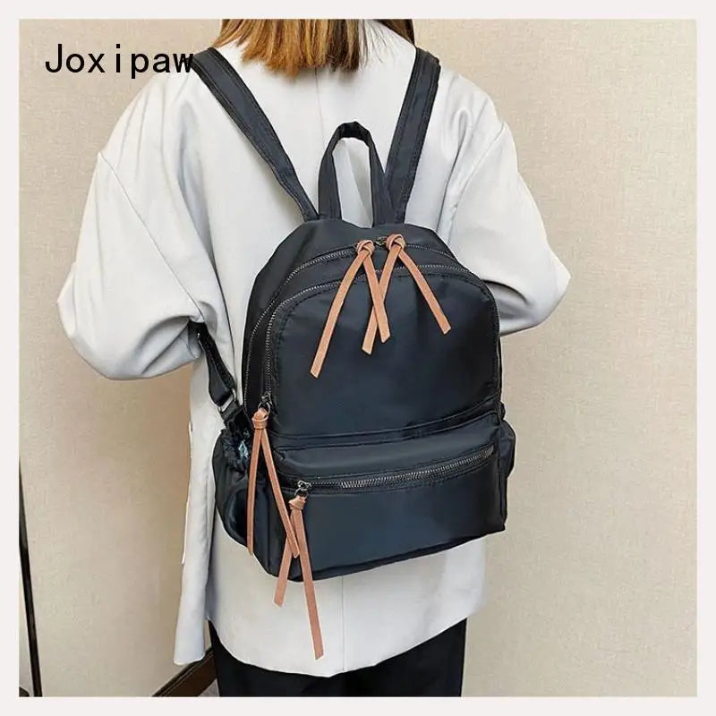 Small Nylon Backpack for Women Large Capacity Casual Travel Backpack