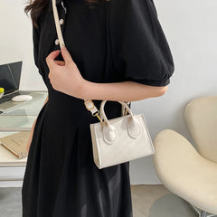 Solid PU Leather Crossbody Bags For Women Chain Female Shoulder Handbags