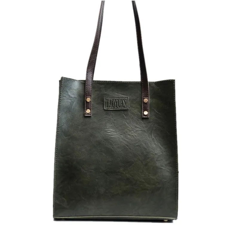Retro Briefcase Shoulder Bag for Women