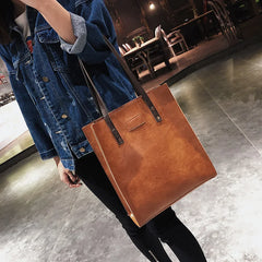 Retro Briefcase Shoulder Bag for Women