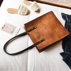Retro Briefcase Shoulder Bag for Women