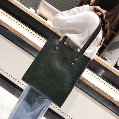 Retro Briefcase Shoulder Bag for Women