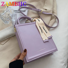 Women's Candy PU Leather Shoulder Bag - Spring & Summer Tote Bag