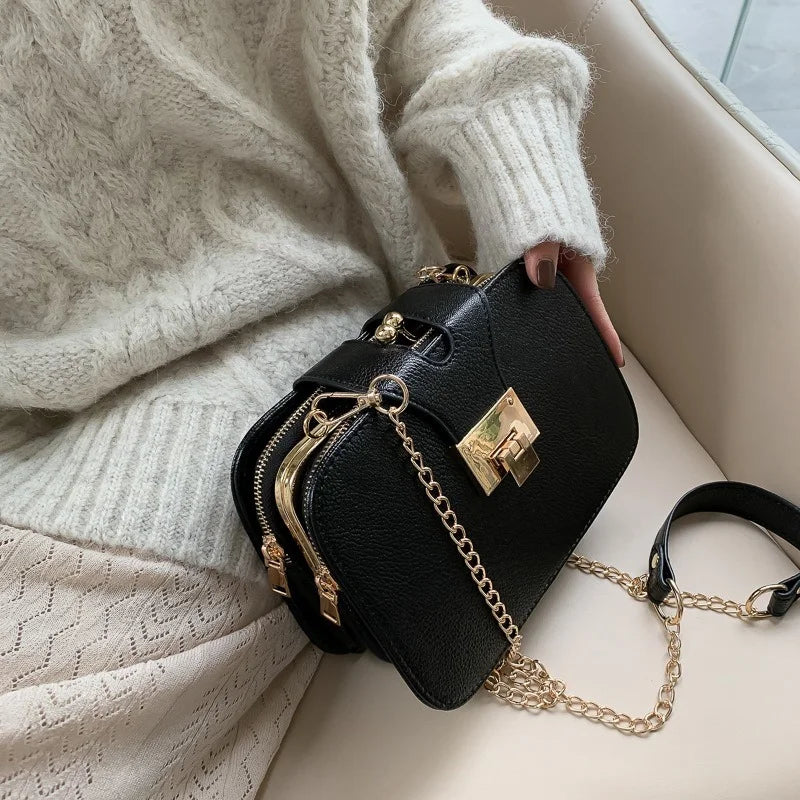 Spring Shoulder Bag Chain Strap Flap Handbag Clutch Bag