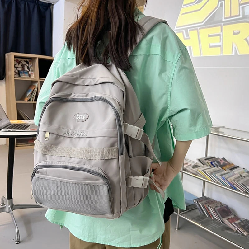 Spring Women Nylon Backpack Waterproof School Bag for Teenage Girl