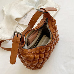 Spring Women's Quilted Crossbody Bag High PU Handbag Ladies Shoulder Bag
