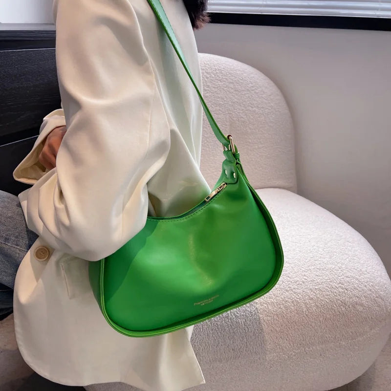 Spring Soft PU Leather Shoulder Crossbody Sling Bag for Women