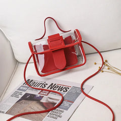 Clear Square Sling Bag PVC Shoulder Bag for Women