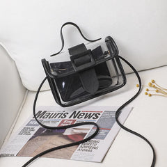 Spring Summer Women's Transparent Square Sling Bag PVC Shoulder Bag