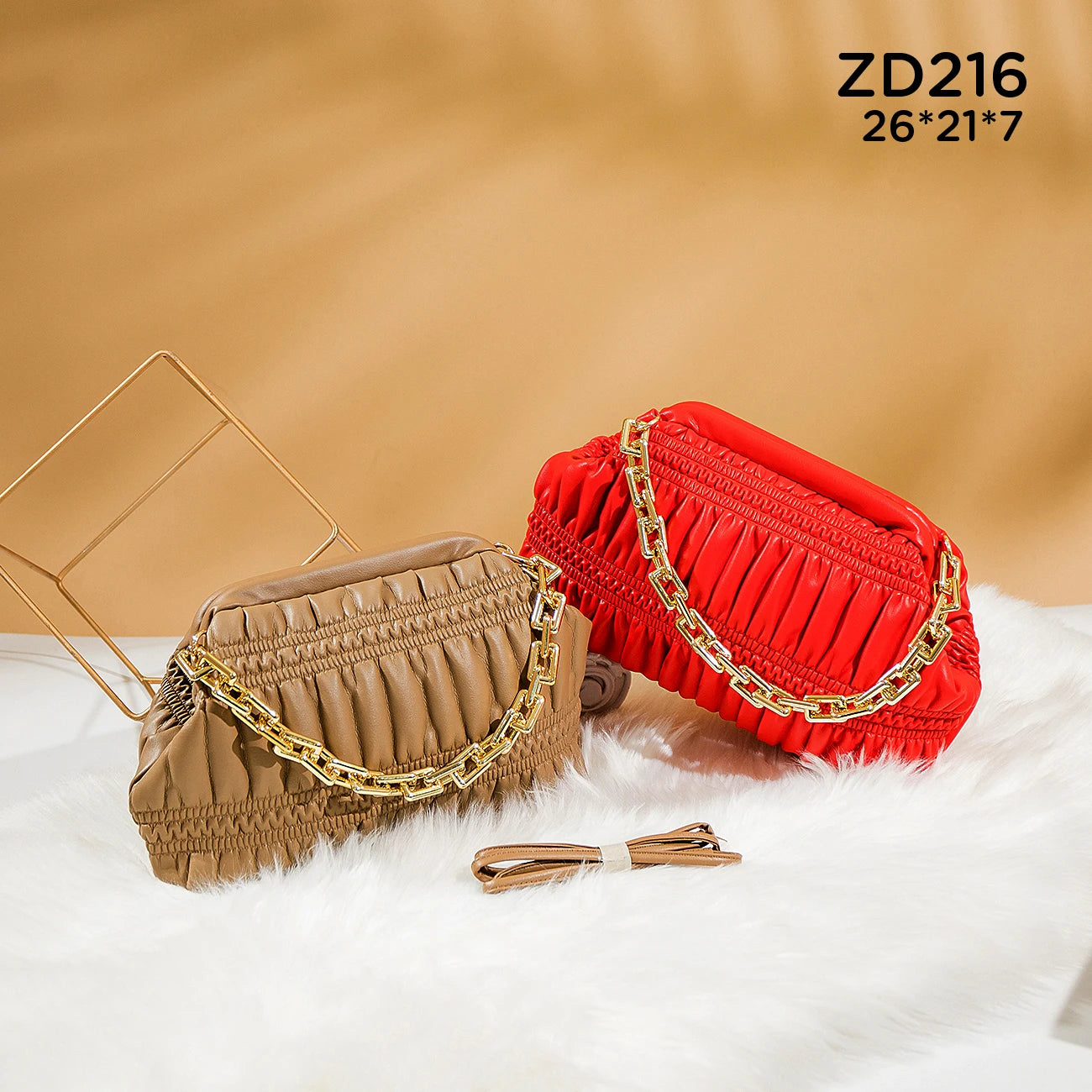 Spring Crescent Bags Chain Shoulder Messenger Saddle Bag