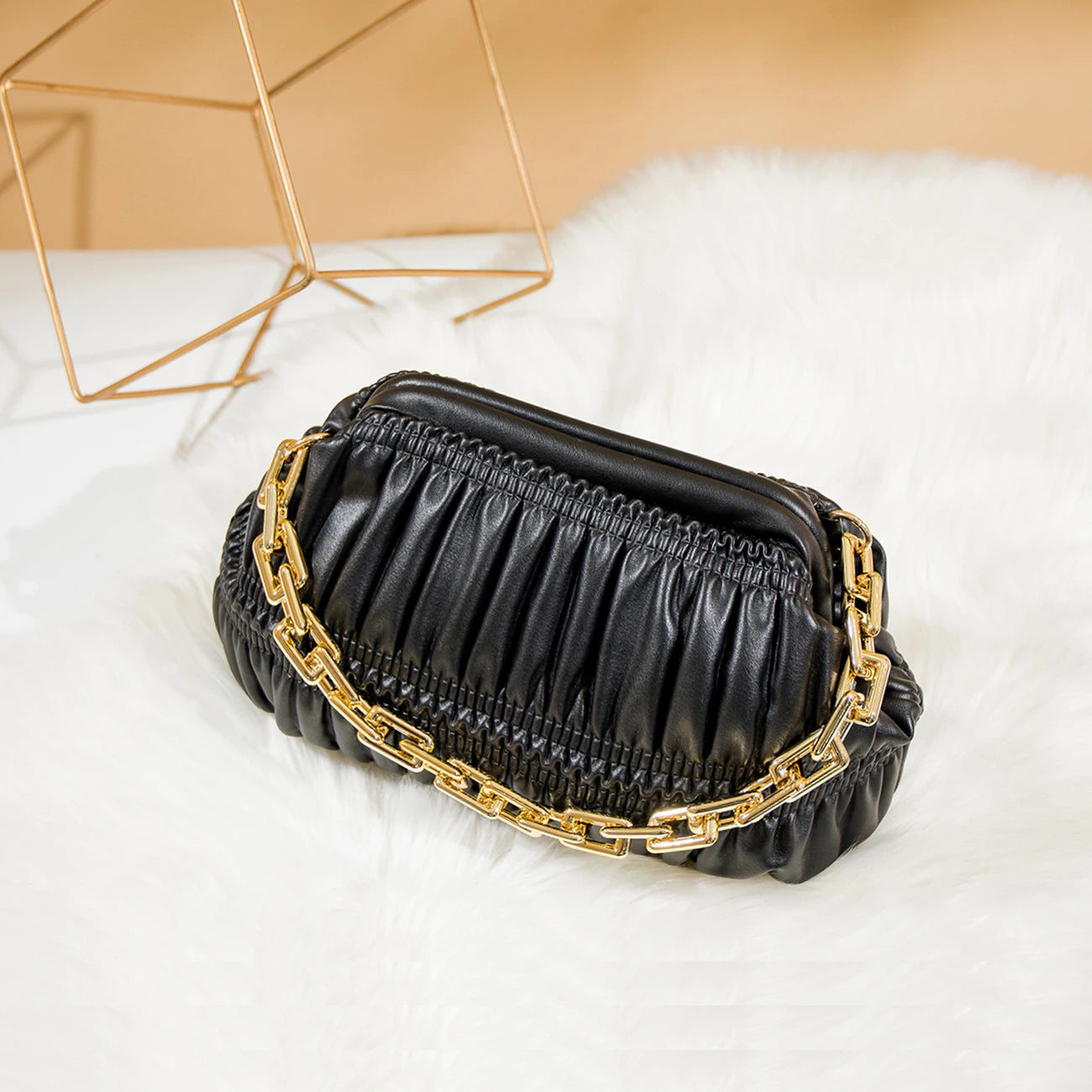 Spring Crescent Bags Chain Shoulder Messenger Saddle Bag