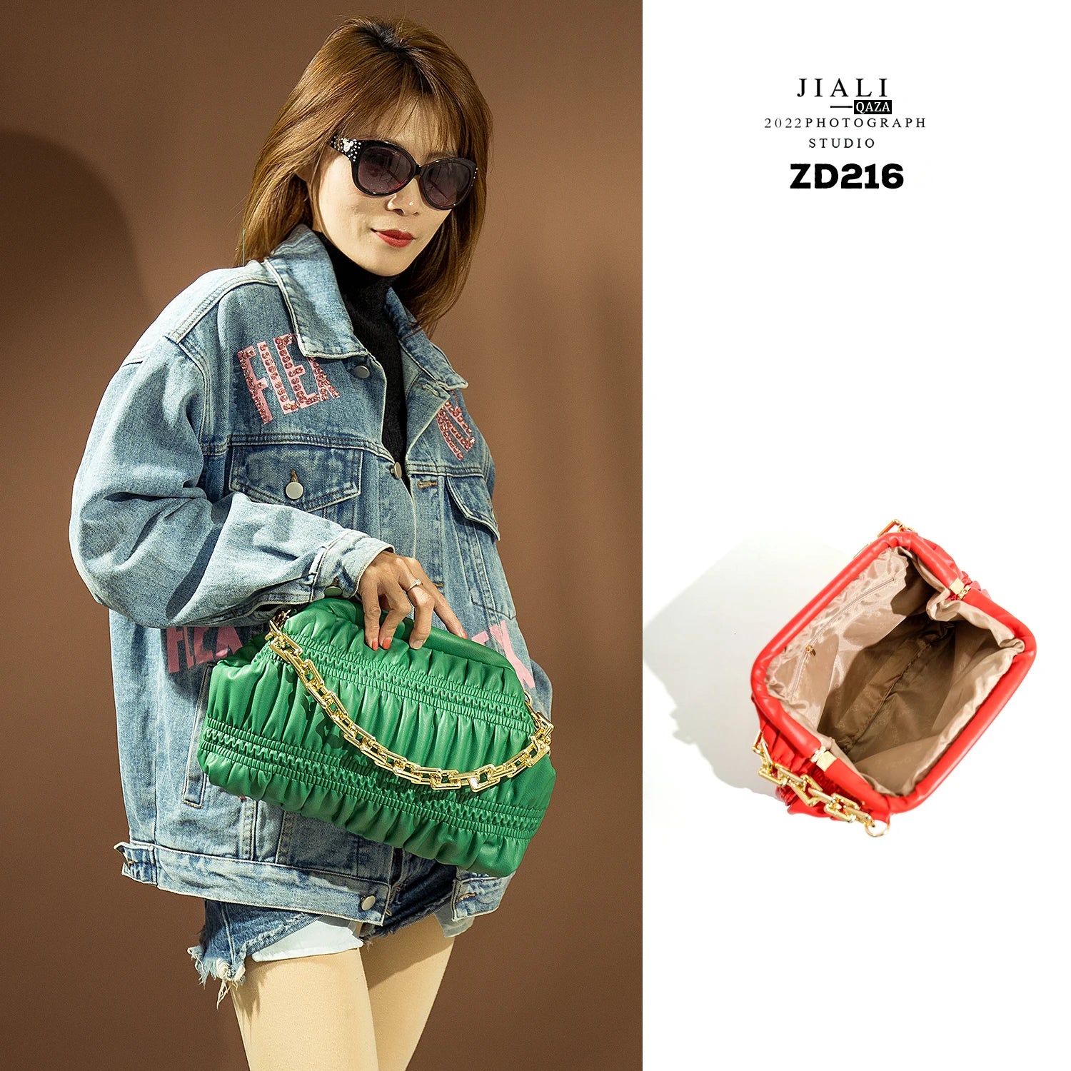 Spring Crescent Bags Chain Shoulder Messenger Saddle Bag