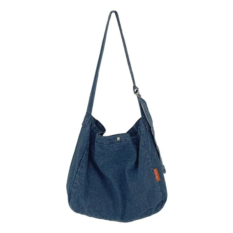 Harajuku High Capacity Shoulder Bag Retro Casual Female Tote Solid Phone Pack