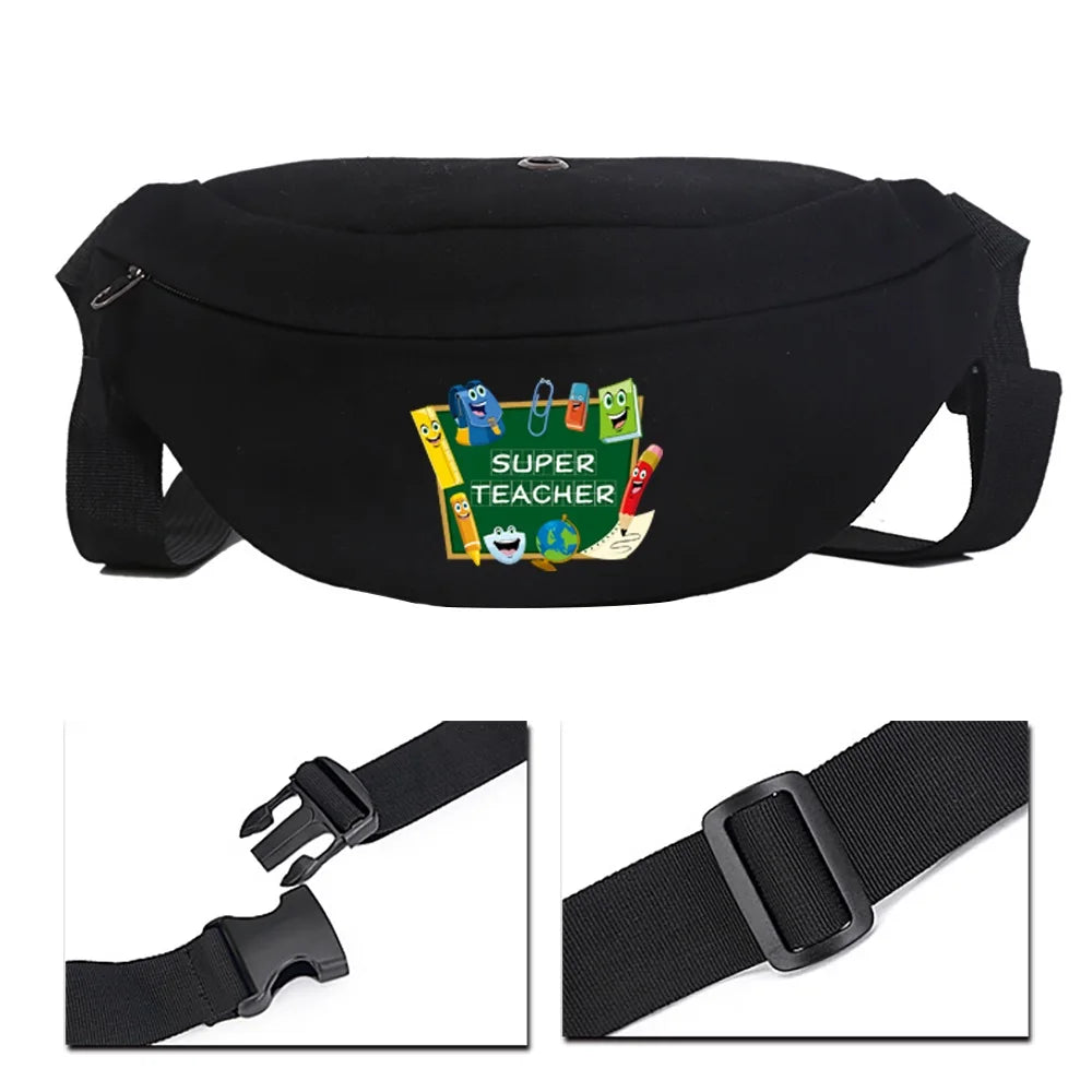 Cartoon Teacher Pattern Canvas Shoulder Bag