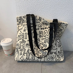 Girls Canvas Shoulder Tote Bag Eco Reusable Shopping Bag