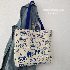 Girls Canvas Shoulder Tote Bag Eco Reusable Shopping Bag