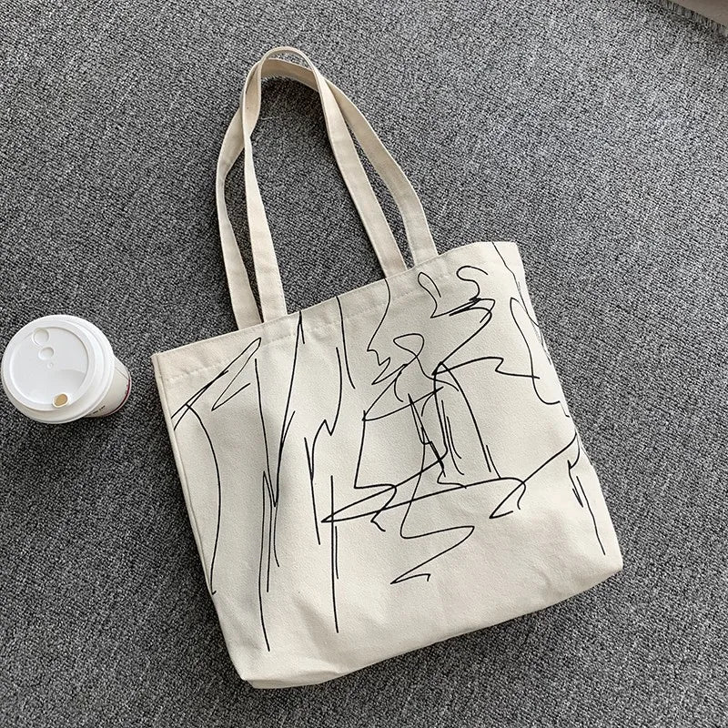 Girls Canvas Shoulder Tote Bag Eco Reusable Shopping Bag