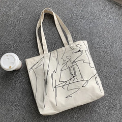 Girls Canvas Shoulder Tote Bag Eco Reusable Shopping Bag