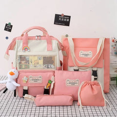 Canvas Women Backpacks School Bags for Teenage Girls Bookbags