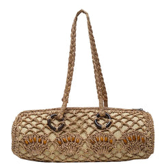 Bohemia Straw Beach Handbag, Vintage Shoulder Bag