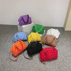 Bright Colour Crossbody Bag for Women with Acrylic Chain