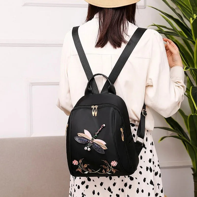 Summer Casual Oxford Women's Backpack Student School Bag