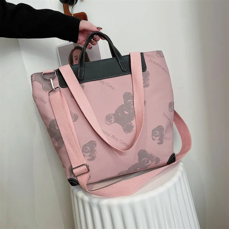 Summer Casual Women Handbags Large Capacity Letters Ladies Tote Bag