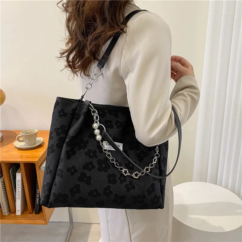 Summer European Print Lady Handbag Underarm Bag Large Capacity Tote