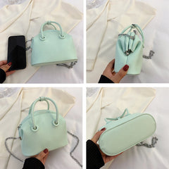 Summer Women's Small PU Leather Totes Bag Solid Shoulder Crossbody Bags