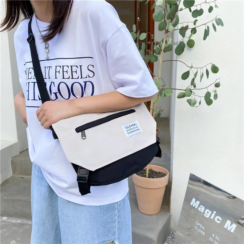 Summer Canvas Crossbody Bag Shoulder Bag for Women