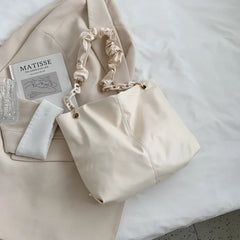 Summer Pu Leather Shoulder Bag Large Capacity Handbag Solid Female Bags