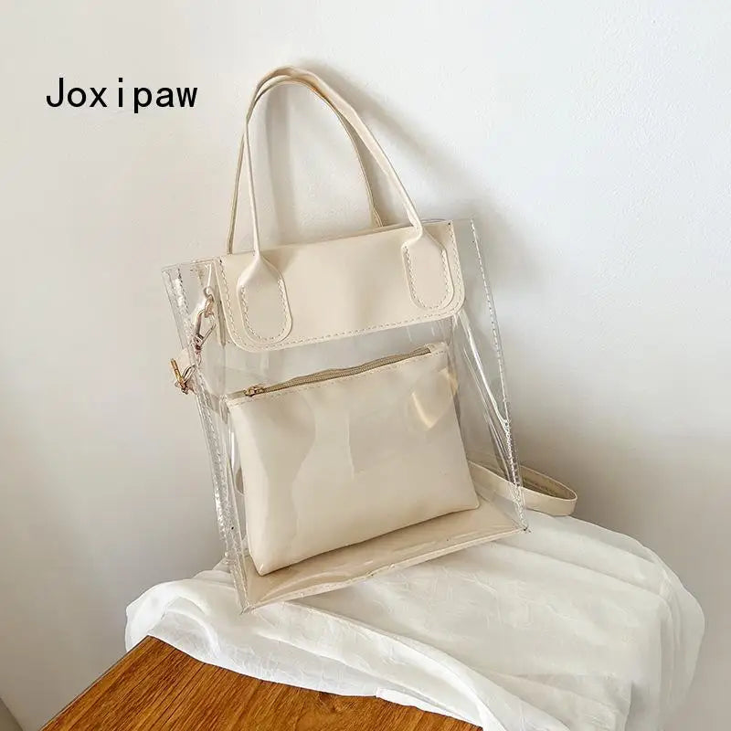 Summer PU Leather Shoulder Bag for Women Vintage PVC Crossbody Bags