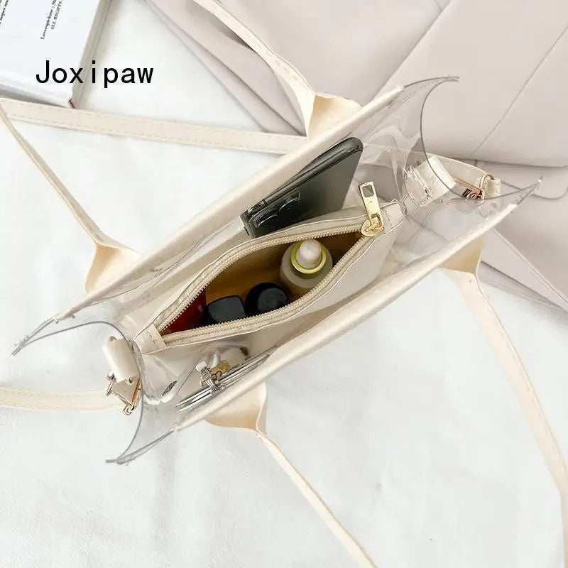 Summer PU Leather Shoulder Bag for Women Vintage PVC Crossbody Bags