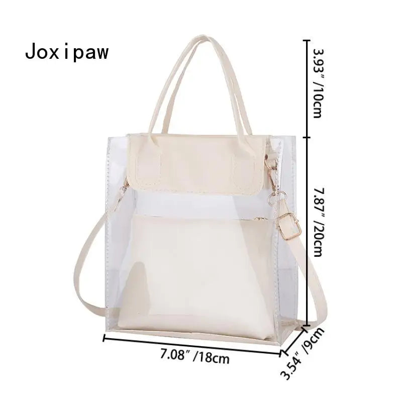 Summer PU Leather Shoulder Bag for Women Vintage PVC Crossbody Bags